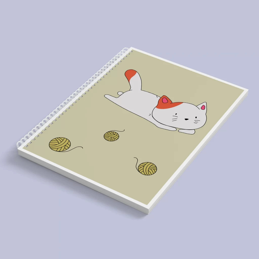 Caiet cu Pisică cu gheme_1