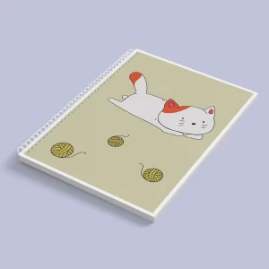 Caiet cu Pisică cu gheme_1