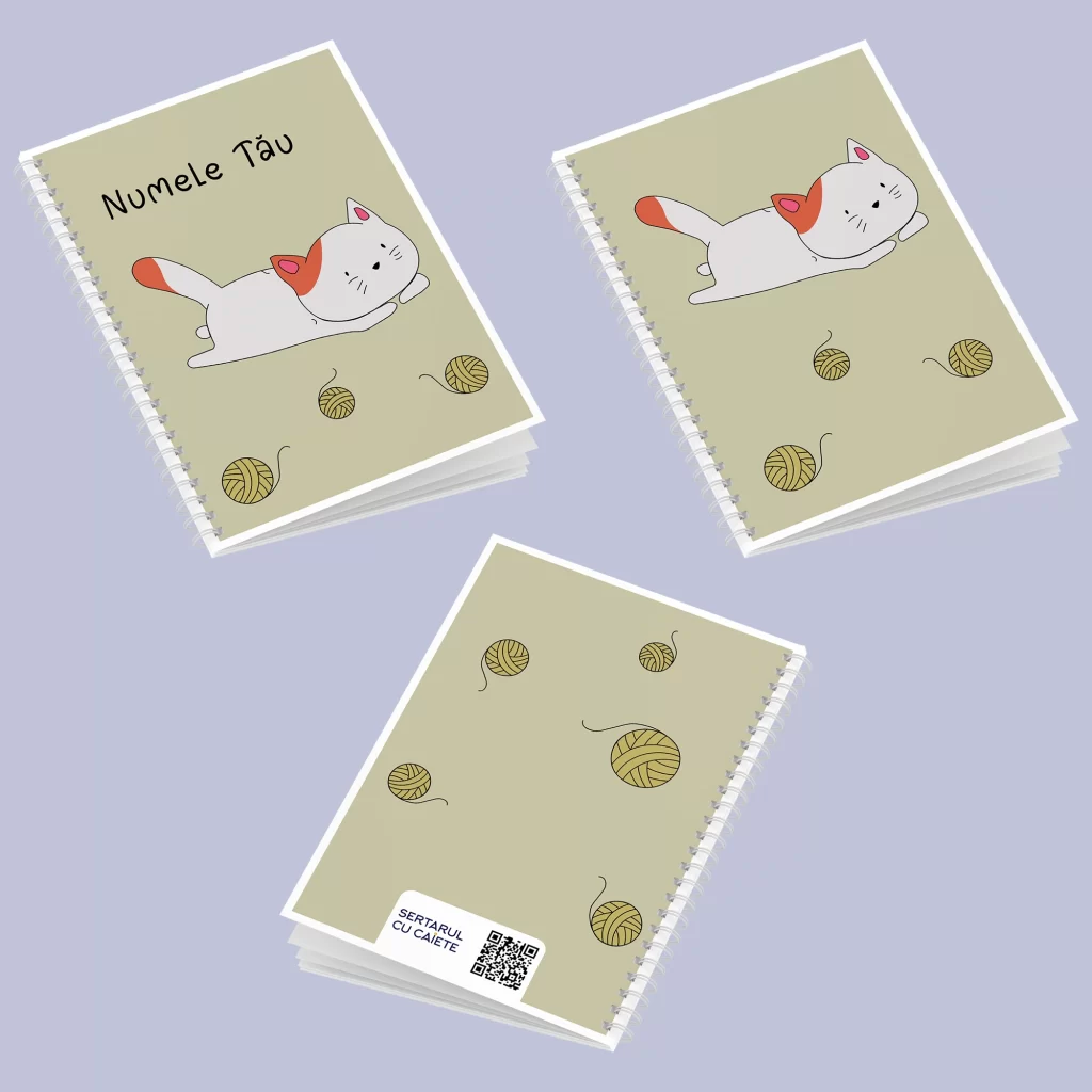 Caiet cu Pisica cu gheme_2